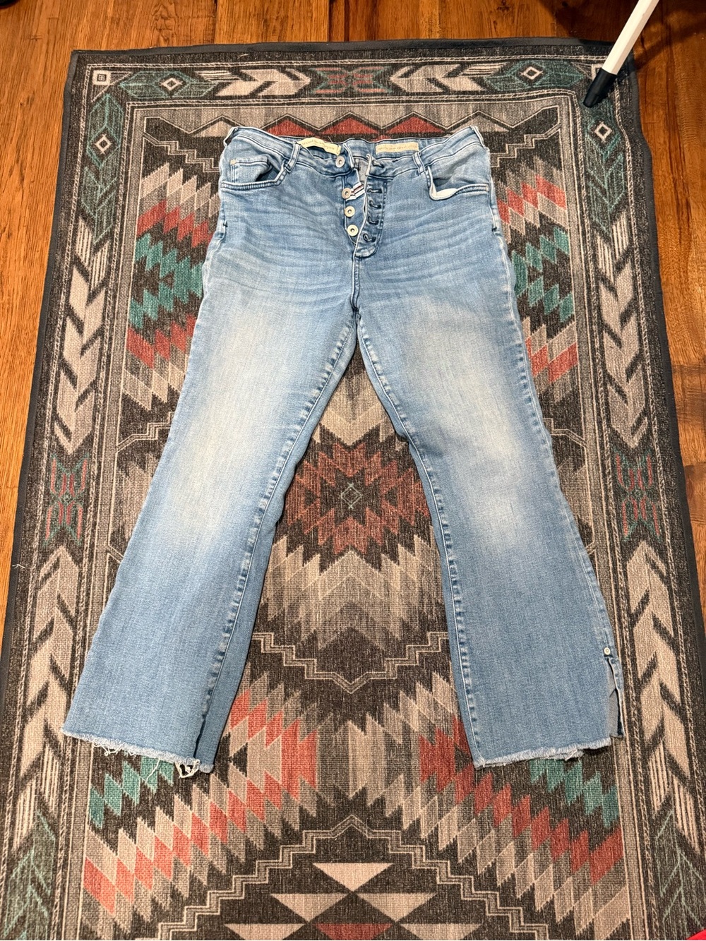 Light Blue Women's Button-Fly Jeans